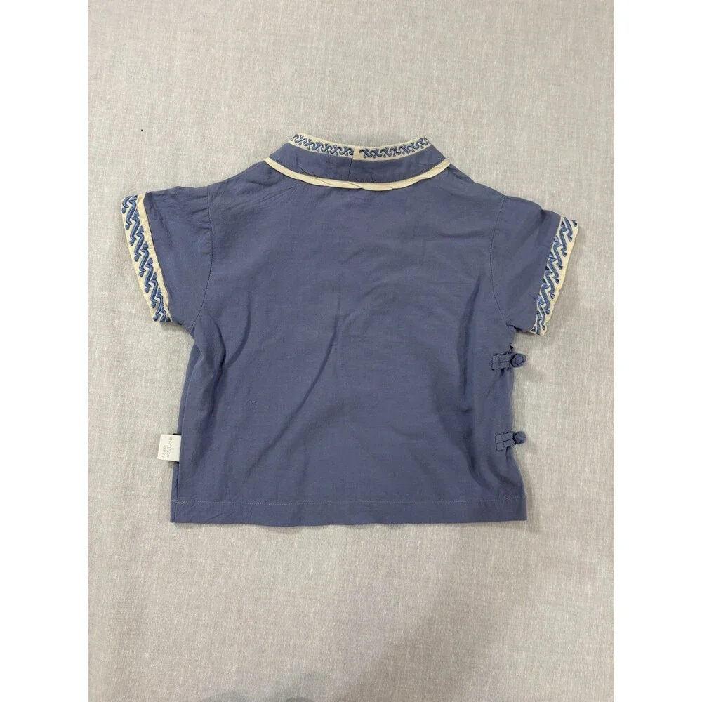 Baby Amila Brand Kimono  Blue Top And Shorts Set Size 3 Months